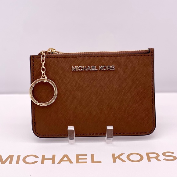 Michael Kors Small Coin Pouch Wallet Card Case Luggage - Picture 4 of 9